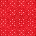Seamless retro white red polka dot background pattern vector illustration Royalty Free Stock Photo